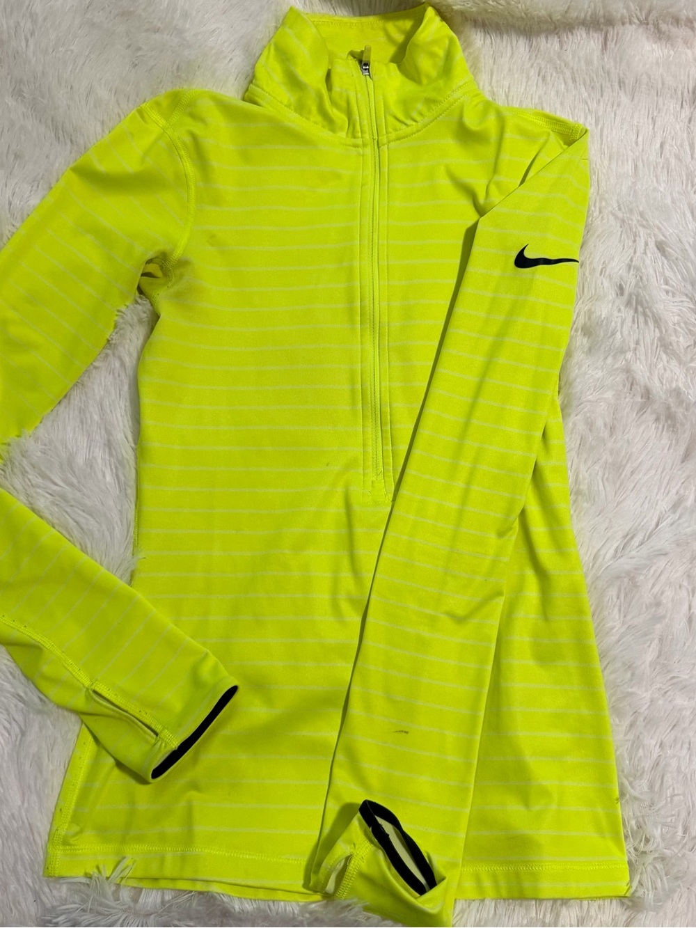 Nike Neon Yellow/Chartreuse Half-Zip Performance Pullover